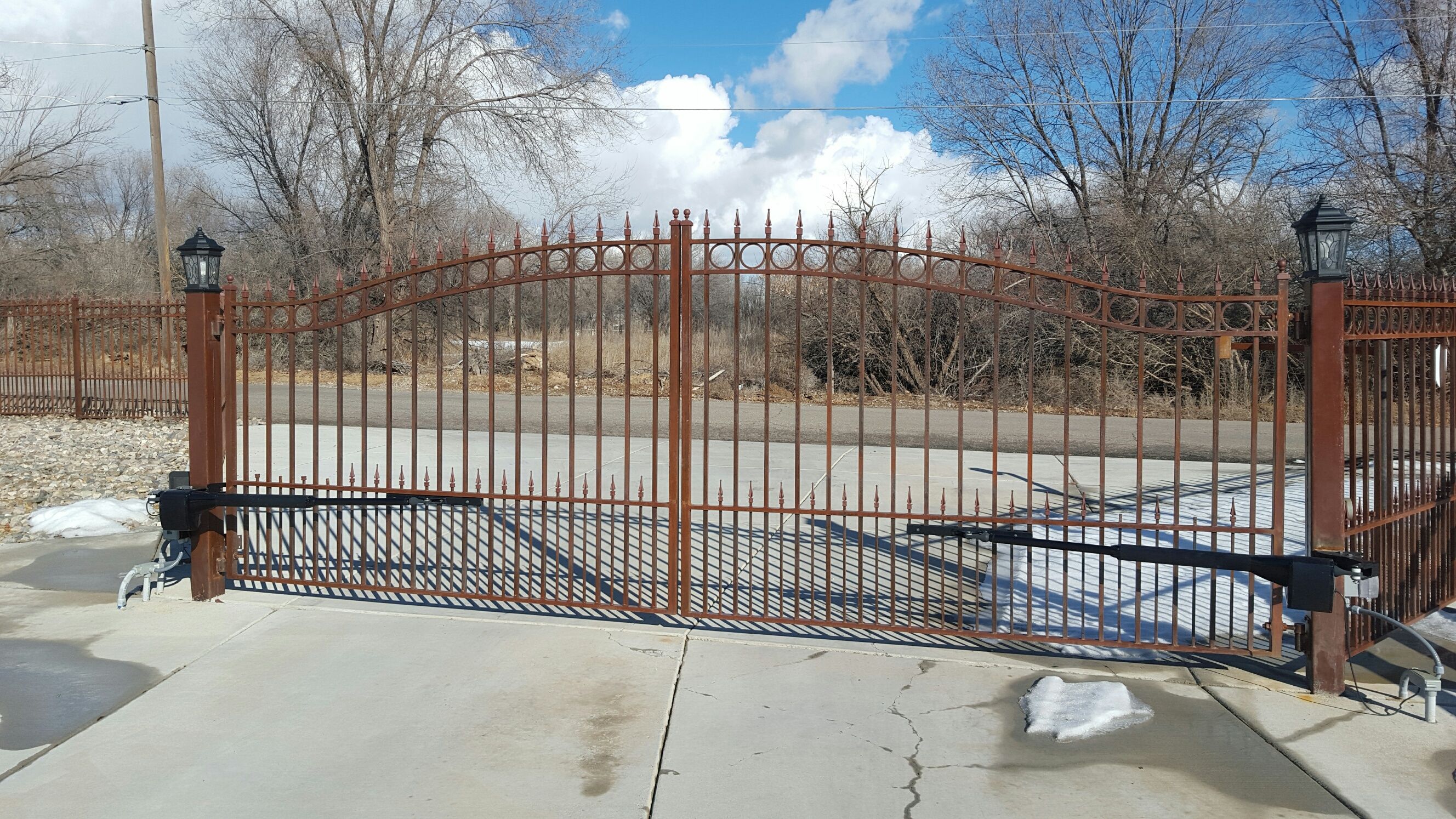 rusted iron gates